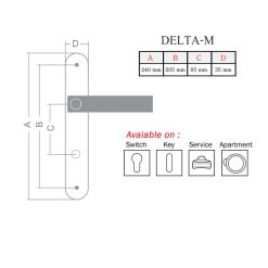 دستگیره در آهنی دلتا-ام 939