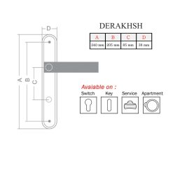 دستگیره در زاماک مدل درخش 3232 دلتا
